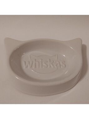 WHISKAS Branded Cat Food Water Dish Ceramic Whisker Friendly Limited Edition